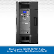 Electro-Voice ELX200-12P 12" 2-Way Active PA Speaker with Bluetooth on a white background