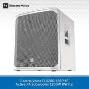 Electro-Voice ELX200-18SP 18” Active PA Subwoofer 1200W (White) on a white background