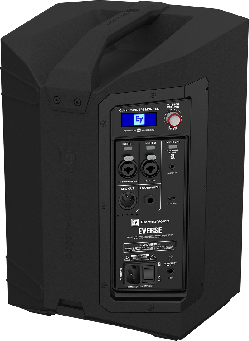 Electro-Voice EVERSE 8 Battery-Powered Weatherized Loudspeaker with Bluetooth (Black or White)