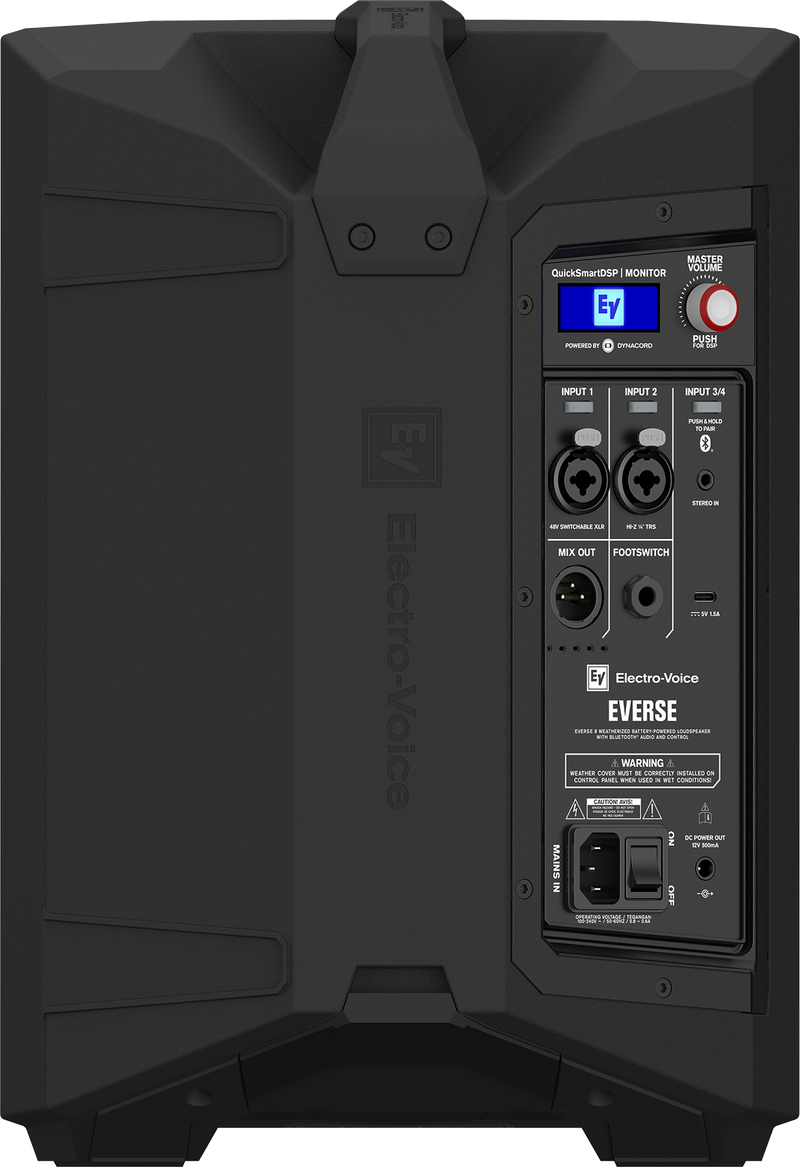 Electro-Voice EVERSE 8 Battery-Powered Weatherized Loudspeaker with Bluetooth (Black or White)
