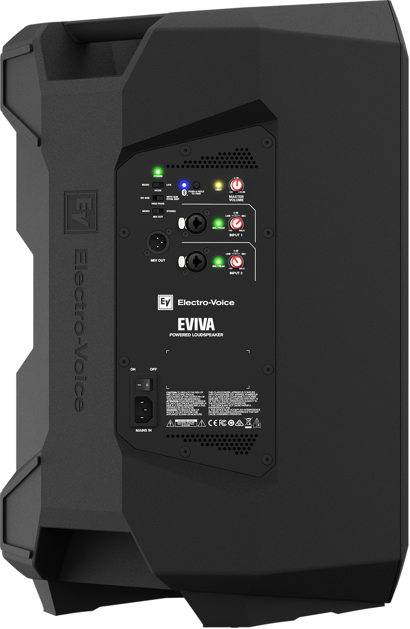 Electro-Voice EVIVA 12P 12" 2-Way Active PA Speaker With Bluetooth (Black)