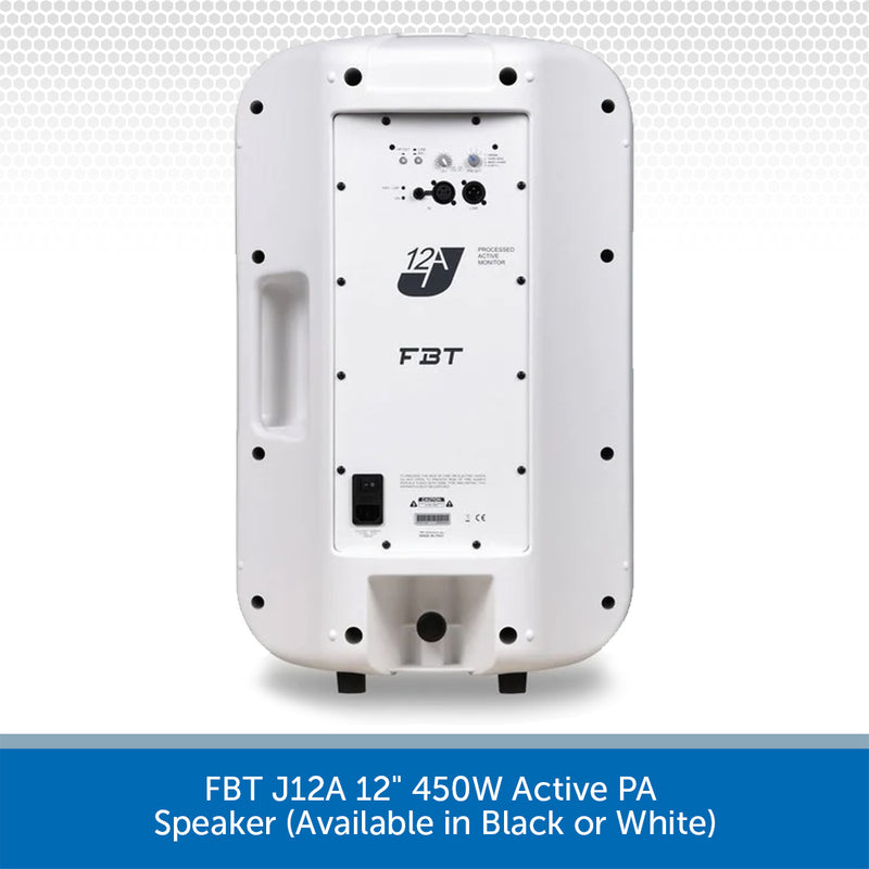 FBT J12A 12" 450W Active PA Speaker (Available in Black or White)