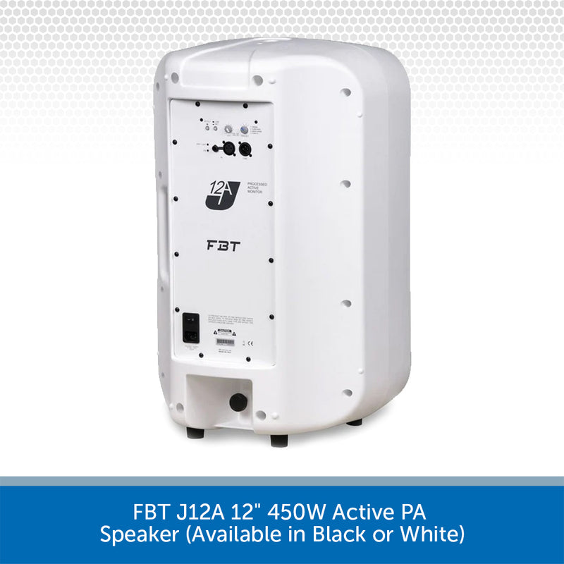 FBT J12A 12" 450W Active PA Speaker (Available in Black or White)