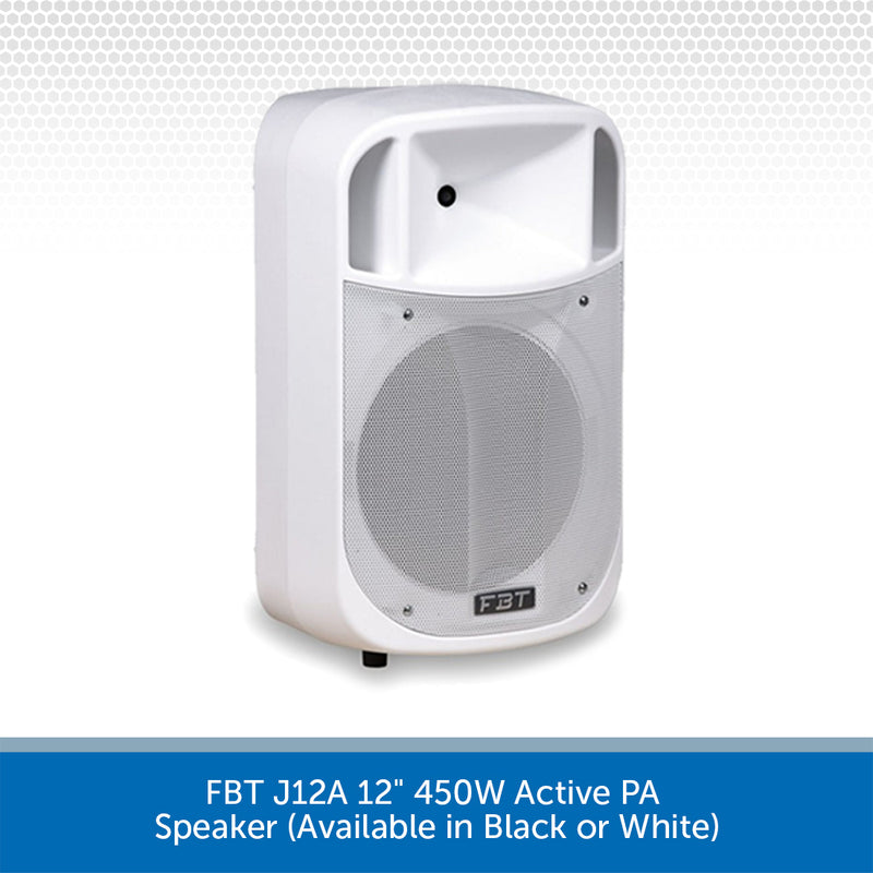 FBT J12A 12" 450W Active PA Speaker (Available in Black or White)