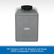 FBT Shadow 105T All-Weather Full Range 120W Loudspeaker, 100V/8 Ohms