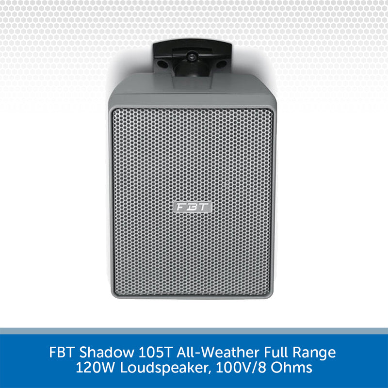 FBT Shadow 105T All-Weather Full Range 120W Loudspeaker, 100V/8 Ohms