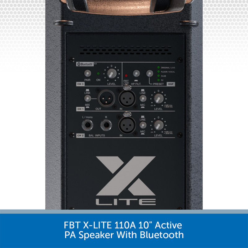 FBT X-LITE 110A 10" Active PA Speaker With Bluetooth
