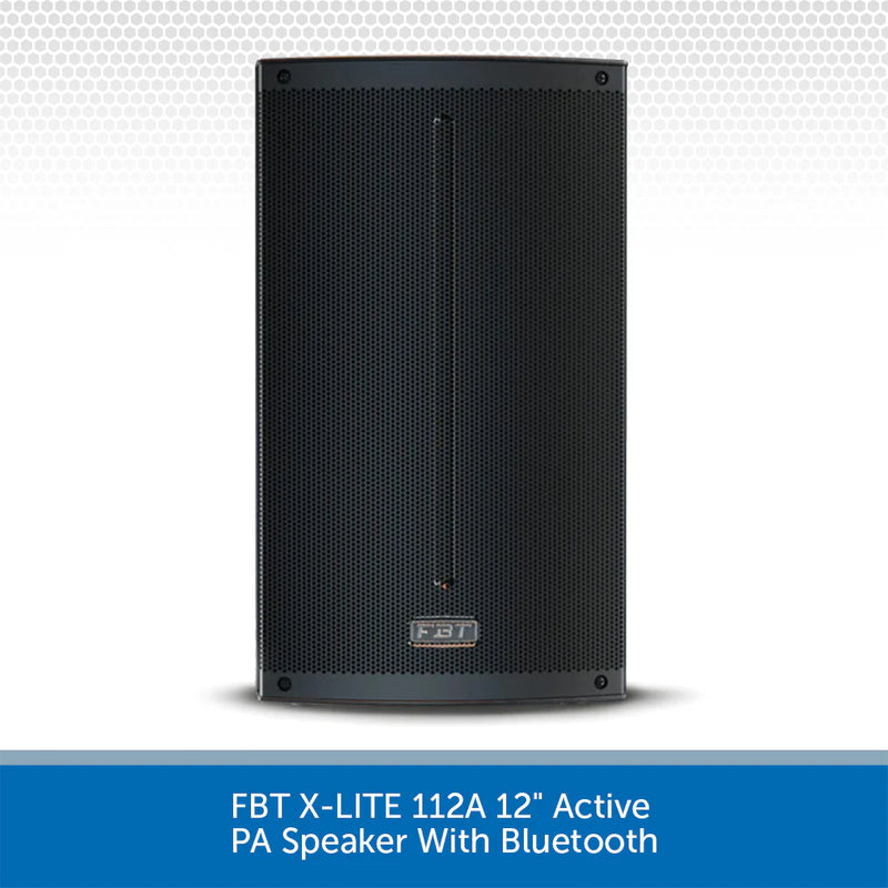 FBT X-LITE 112A 12" Active PA Speaker Package With Air-Cushioned Tripod Stands