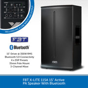 FBT X-LITE 115A 15" Active PA Speaker With Bluetooth