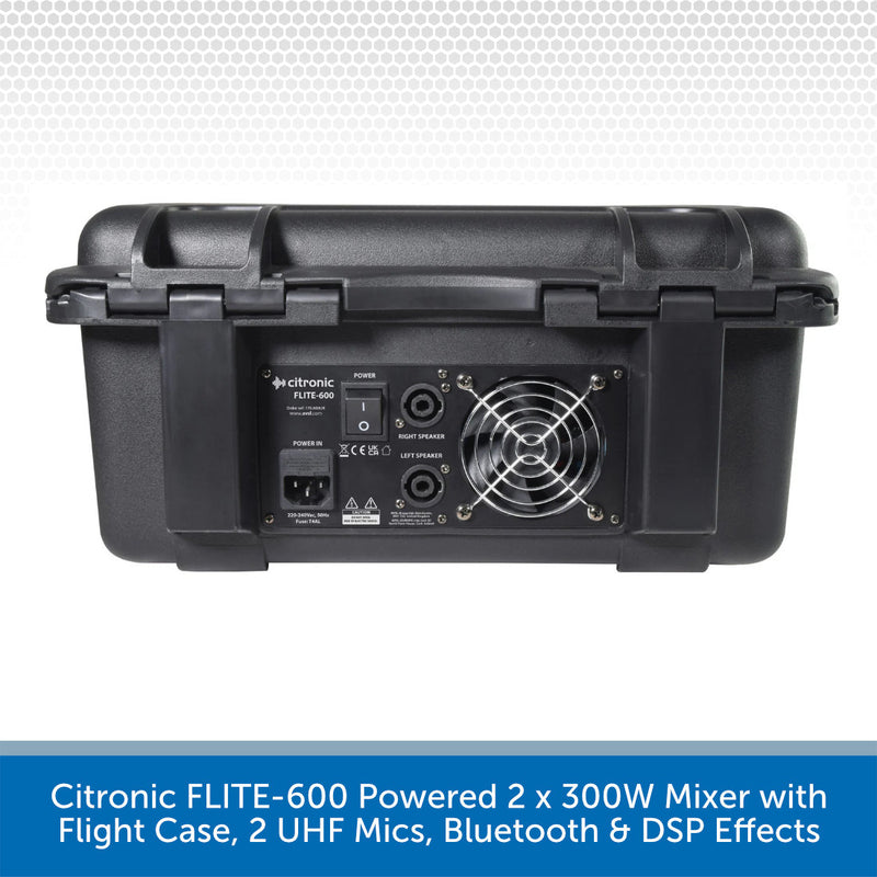 Citronic FLITE-600 Powered 2 x 300W Mixer