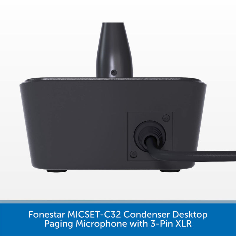 Fonestar MICSET-C32 Condenser Desktop Paging Microphone with 3-Pin XLR