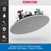 A promotional product graphic for a Fenestar SKY-8 8-inch ceiling speaker. The speaker is shown floating at an angle, revealing its white front grille and internal mounting hardware.