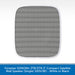 A single square wall speaker with rounded corners, featuring a black mesh grille and a white outer frame, shown on a white background with a blue text banner at the bottom.