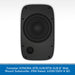 A black wall-mount subwoofer speaker shown from the front on a white background with a blue text banner at the bottom identifying the product as a Fonestar Sonora 8TB-SUB/8TN-SUB 8" wall mount subwoofer, IP66 rated, 120W/100V & 8Ω.