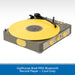 Gadhouse Brad MKII Bluetooth Record Player with yellow platter on a white background