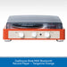 Gadhouse Brad MKII Bluetooth record player in tangerine orange on a white background