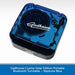 Gadhouse Cosmo Solar Edition Portable Bluetooth Turntable in Neptune Blue on a white background