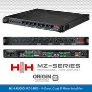 HH AUDIO MZ-140Q - 4-Zone, Class D Mixer Amplifier