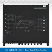 HH AUDIO MZ-140Q - 4-Zone, Class D Mixer Amplifier