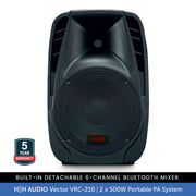 HH Audio Vector VRC-210 Portable PA System with Bluetooth Mixer 