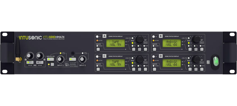 Intusonic IntuGrid HMA74 4-Zone Audio Matrix/Router