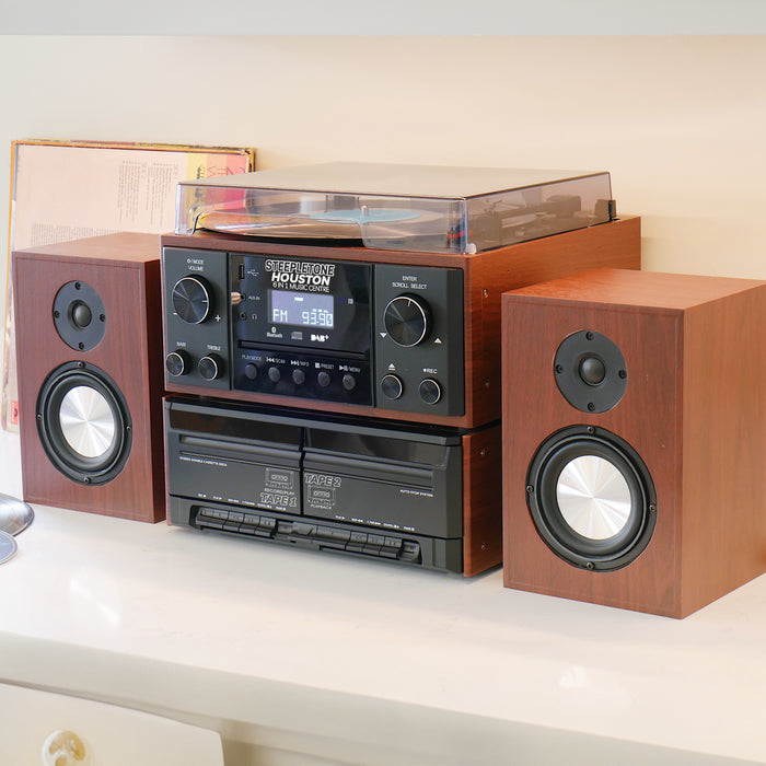 Steepletone Houston XP High Power 6-in-1 Music Centre - Bluetooth, CD, Radio