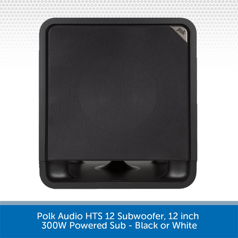 Polk Audio HTS 12 Subwoofer, 12 inch 400W Powered Sub - Black or White