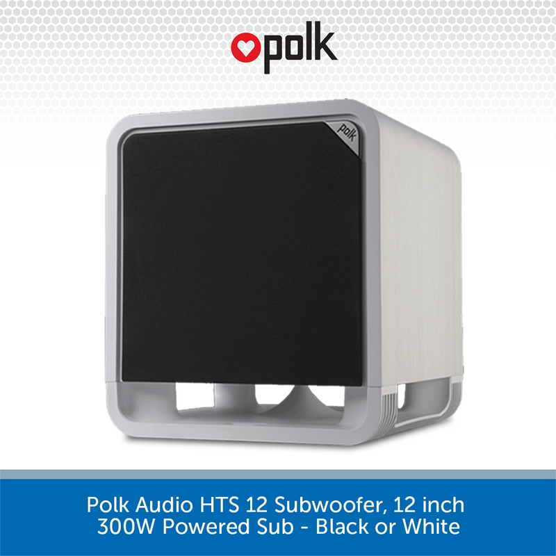 Polk Audio HTS 12 Subwoofer, 12 inch 400W Powered Sub - Black or White