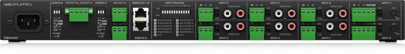 Lab Gruppen CMA2402 2 x 120W Commercial Mixer Amplifier, 100V/4-8 Ohms