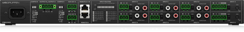 Lab Gruppen CMA2402 2 x 120W Commercial Mixer Amplifier, 100V/4-8 Ohms