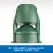 Green JBL landscape garden subwoofer on a white background