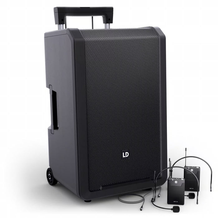 LD Systems ANNY 12 BPH2 Portable Battery PA Speaker - 2 x Wireless Bodypacks & Headset Microphones