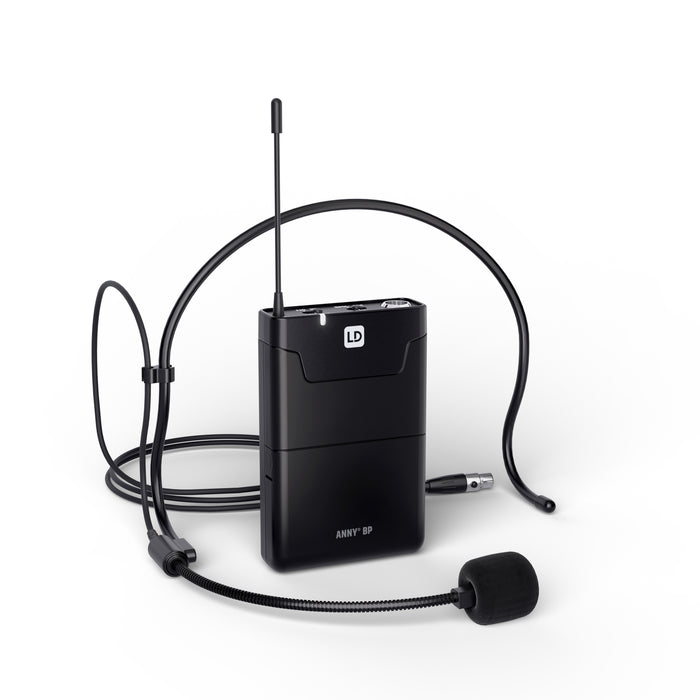 LD Systems ANNY 12 BPH Portable Battery PA Speaker - 1 x Wireless Bodypack & Headset Microphone