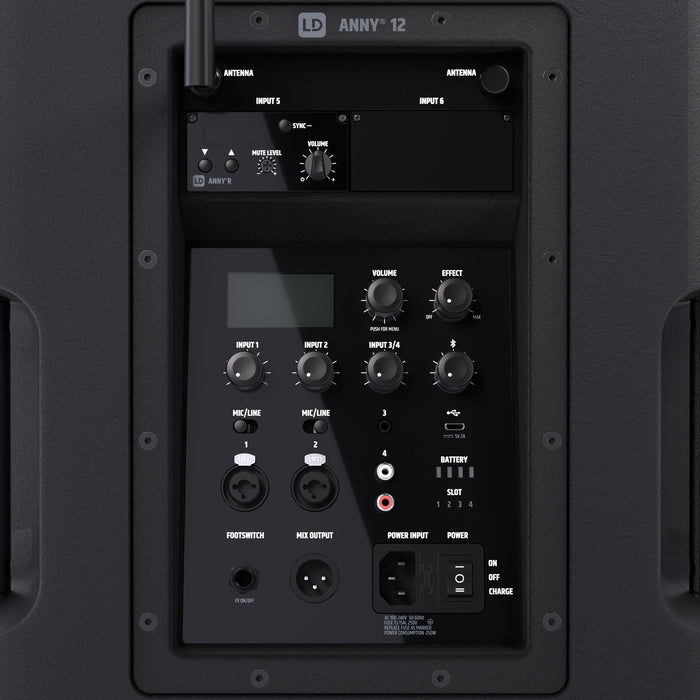 LD Systems ANNY 12 BPH Portable Battery PA Speaker - 1 x Wireless Bodypack & Headset Microphone