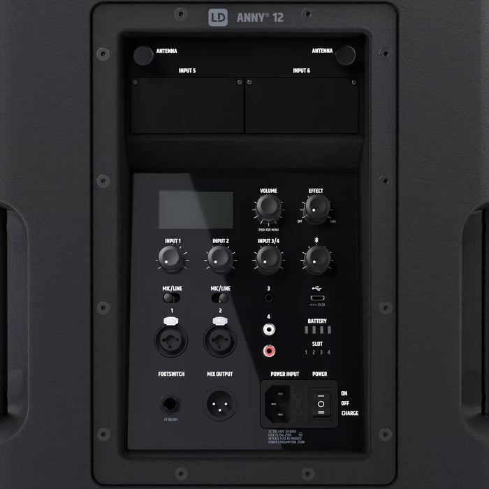 LD Systems ANNY 12 Portable 12" Battery-Powered Bluetooth PA Speaker