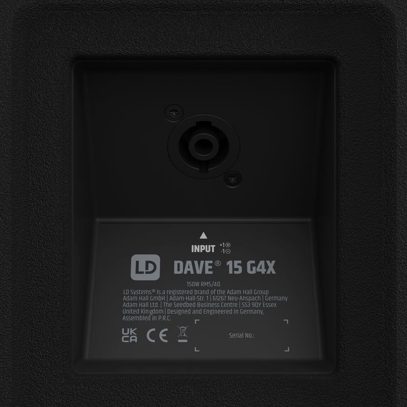 LD Systems DAVE 15 G4X Compact 2.1 Active PA System with Bluetooth - Black