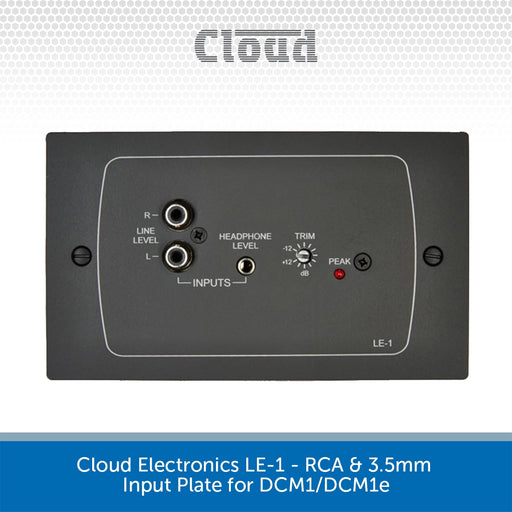 Cloud Electronics LE-1 - RCA & 3.5mm Input Plate for DCM1/DCM1e