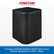 Fonestar LIGNUM-8SUB 8" 250W High-Power Passive Subwoofer, 8 Ohm - Black