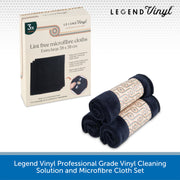 Legend Vinyl Pack of 3 Extra-large Vinyl Cleaning Microfibre Cloths