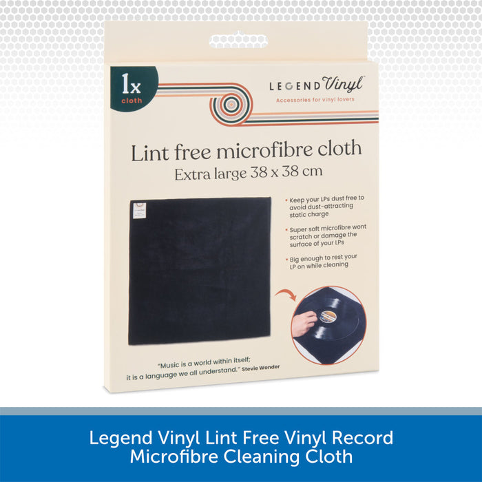 Legend Vinyl Lint Free Vinyl Record Microfibre Cleaning Cloth