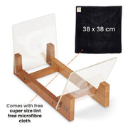 Legend Vinyl LP Record Display Shelf - Vintage Oak with Acrylic Ends LS02