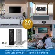 Lithe Audio Outdoor 2.0 Surround Sound System - WiSA SoundSend & iO1 Speakers