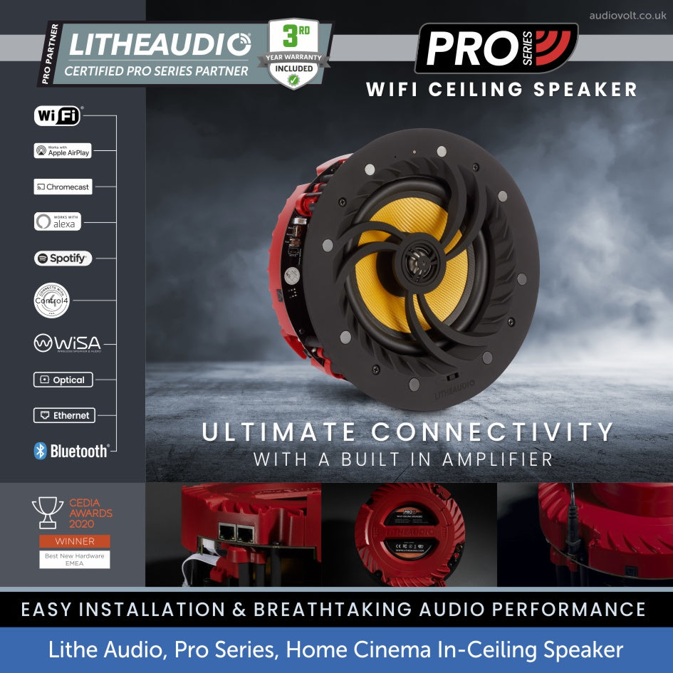 Lithe Audio 7.1 Wireless In-Ceiling Surround Sound Cinema System ...
