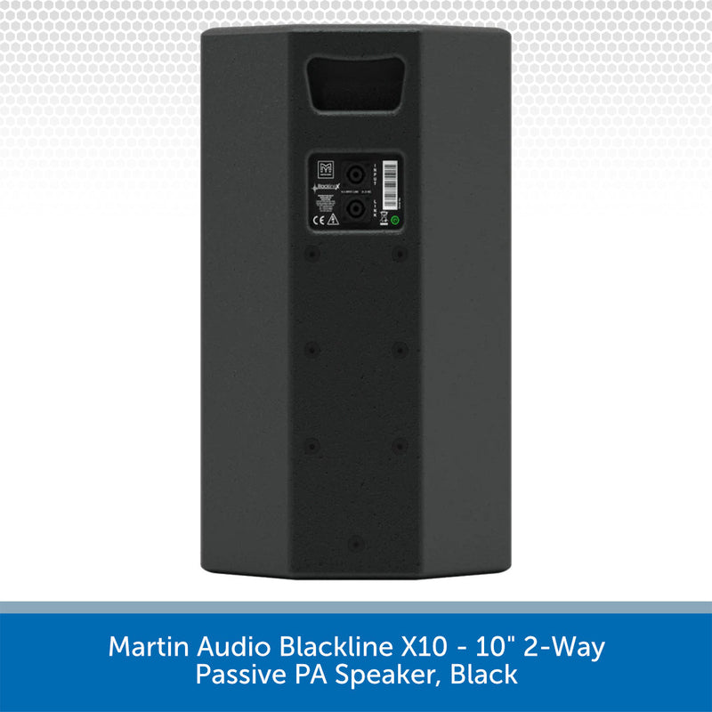 Martin Audio Blackline X10 - 10" 2-Way Passive PA Speaker, Black
