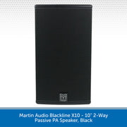 Martin Audio Blackline X10 - 10" 2-Way Passive PA Speaker, Black