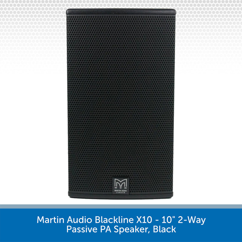 Martin Audio Blackline X10 - 10" 2-Way Passive PA Speaker, Black