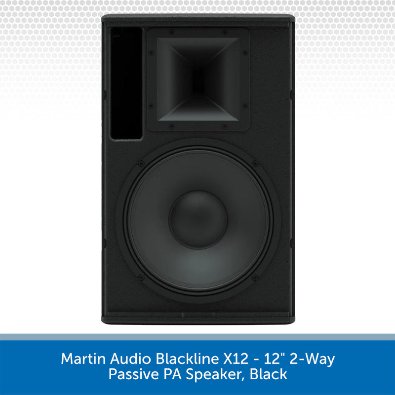 Martin Audio Blackline X12 - 12" 2-Way Passive PA Speaker, Black