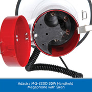 Adastra MG-220D 30W Handheld Megaphone with Siren