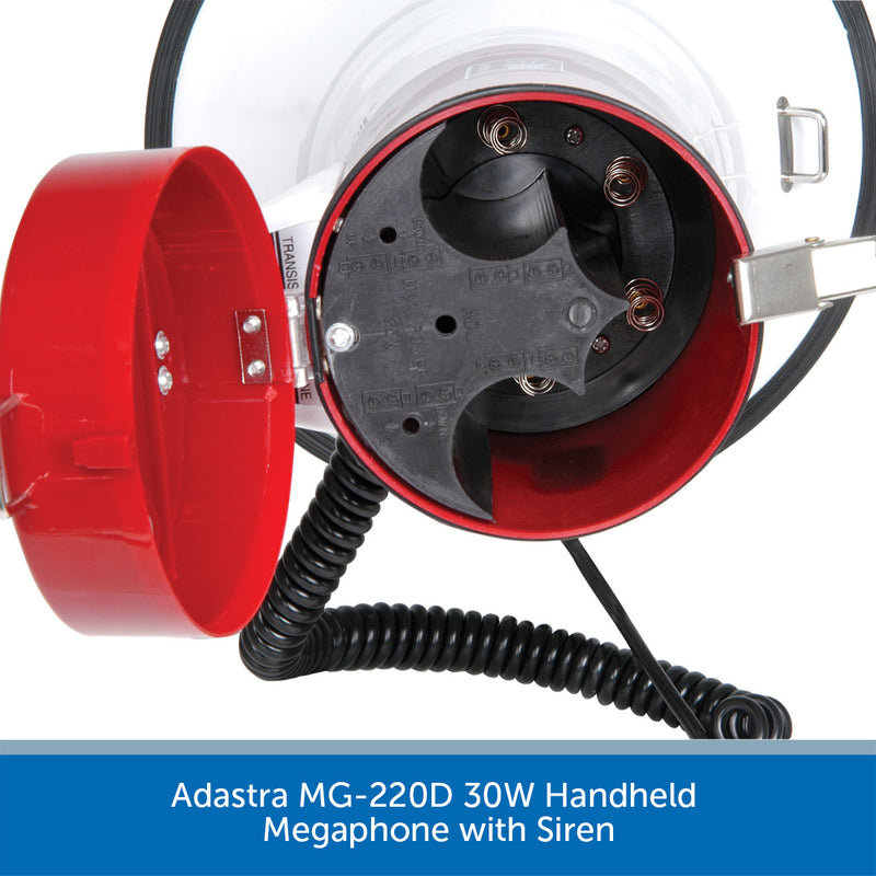 Adastra MG-220D 30W Handheld Megaphone with Siren