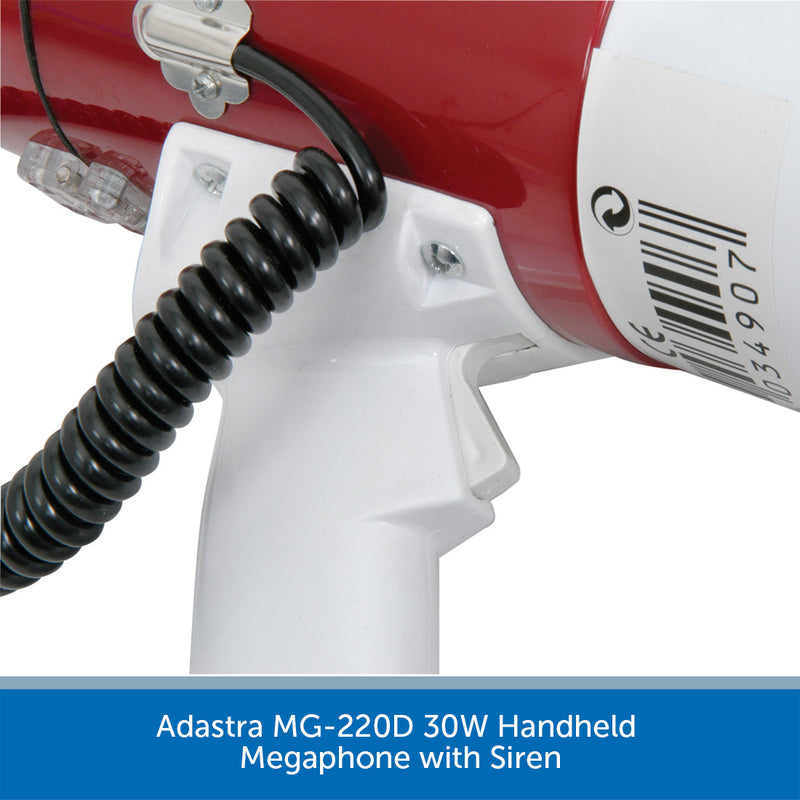 Adastra MG-220D 30W Handheld Megaphone with Siren